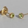 Campur Campur Silberohrstecker 18Ct Vergoldet Mit Peridot | Tiny Spark Es1381P | Ohrringe