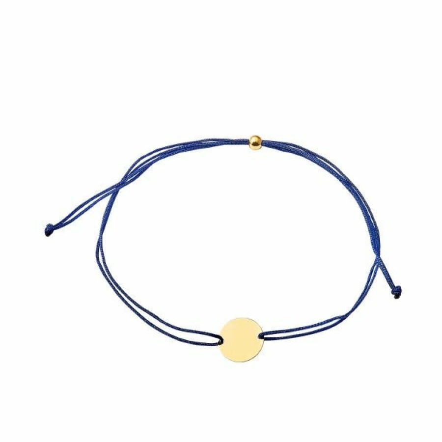 Xenox Xenox Damen Nylon Armband Fine Mit Gravierbarem Coin Gold Xg9K7010G | Armbander