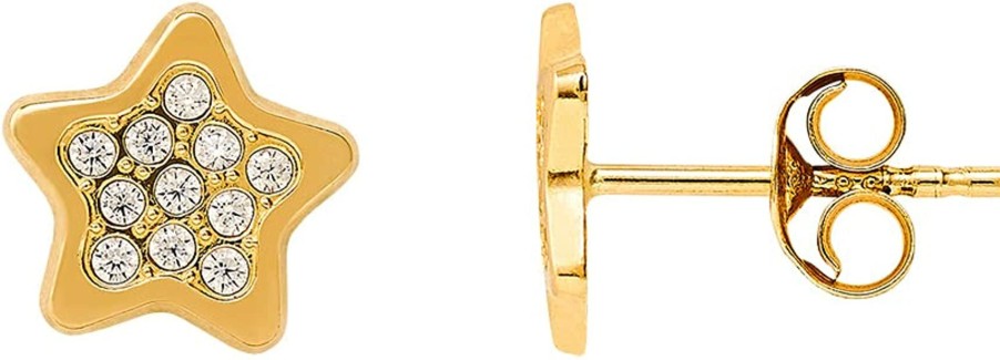 Xenox Xenox Damen 9K 375Er Gelbgold Stern-Ohrstecker Xg9K4025G | Ohrringe