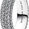 Pandora Pandora Damen Silberring Zeitloses Pave 192634C01 | Ringe