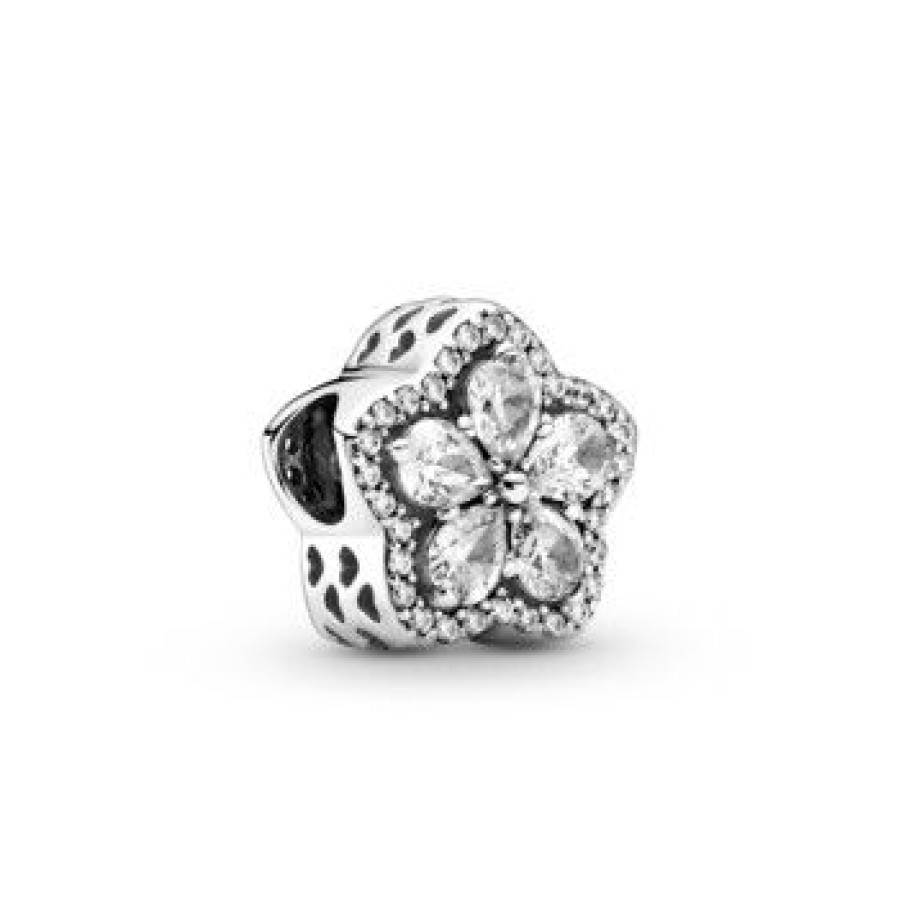 Pandora Pandora Timeless Damen Anhanger Charm Funkelnde Schneeflocke Silber 799224C01 | Charms & Anhanger