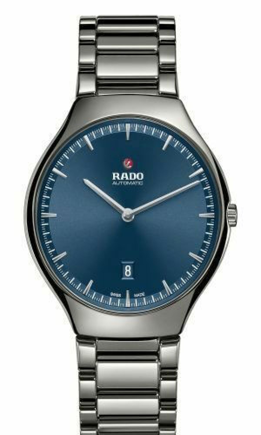 Rado Rado True Thinline Automatik Grau Index Blau 40Mm Keramikband | Automatikuhren