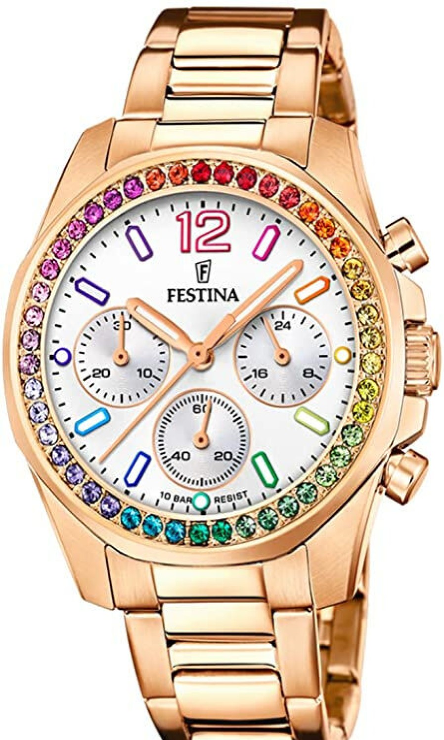 Festina Damen Chronograph Mit Stopfunktion Boyfriend Rainbow | Chronographen