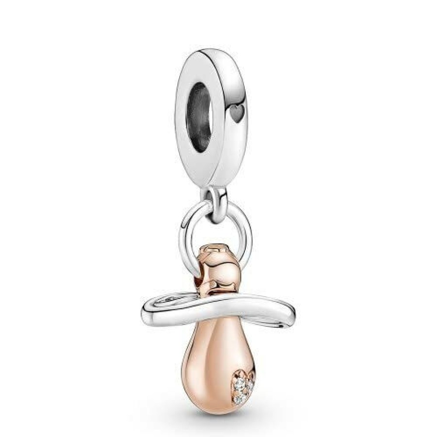 Pandora Pandora Charm "Schnuller Kind" Silber Rosevergoldet 781490C01 | Charms & Anhanger