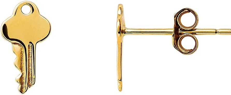 Xenox Xenox Damen Schlussel-Ohrstecker 375Er Gelbgold Xg9K4021G | Ohrringe