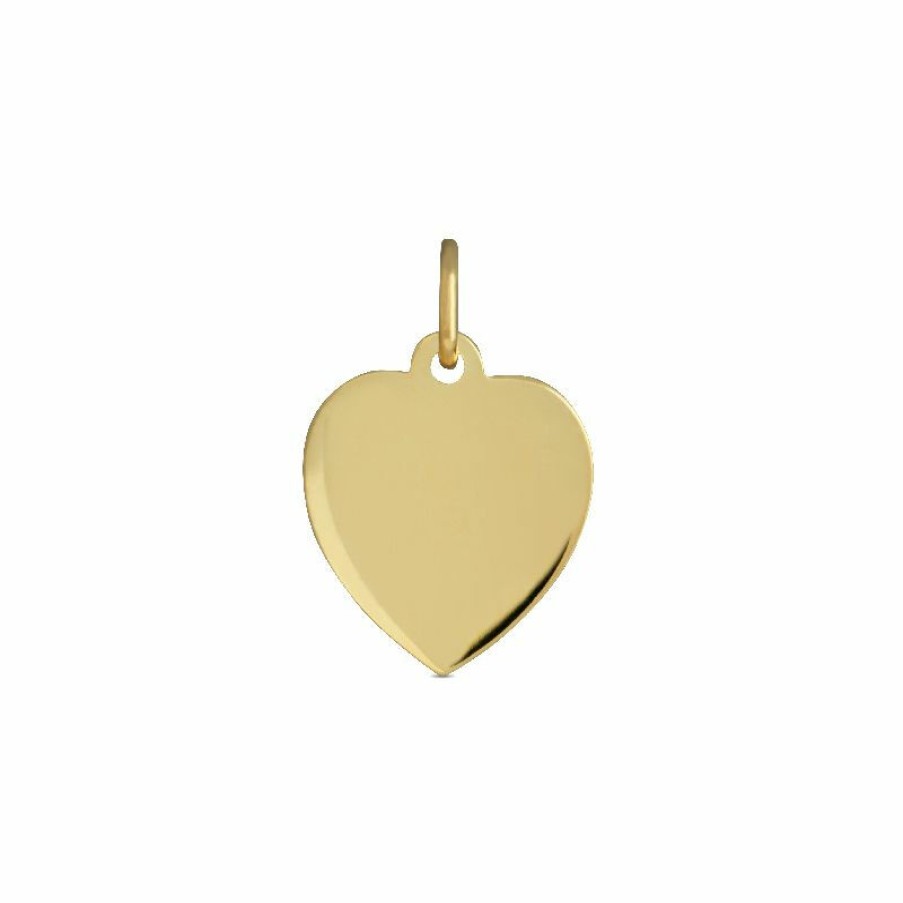 Dein-Juwelier Kollektion Damen Herz Anhanger Gravurplatte Gold 803.1107 | Charms & Anhanger