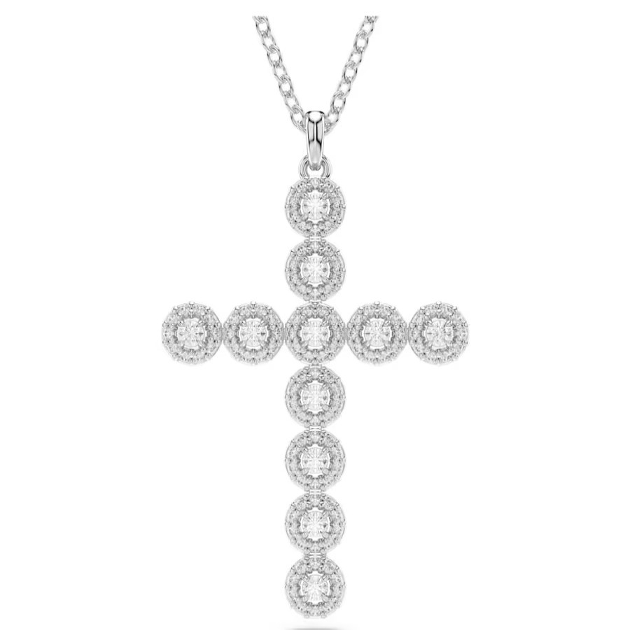 Swarovski Swarovski Damen Kette Insigne Mit Kreuz Anhanger 47Cm Silber 5675573 | Halsketten