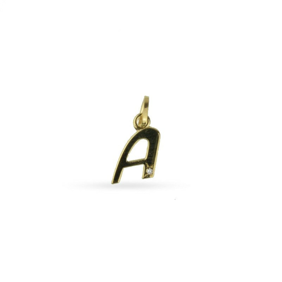 Dein-Juwelier Kollektion Damen Anhanger Buchstabe A Mit Zirkonia Gold 803.1080.1 | Charms & Anhanger