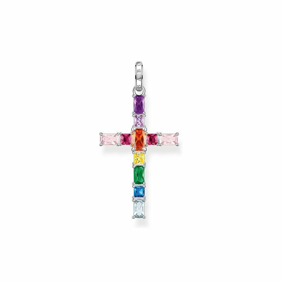 Thomas Sabo Thomas Sabo Damen Kreuz Anhanger Silber Pe939-073-7 | Charms & Anhanger