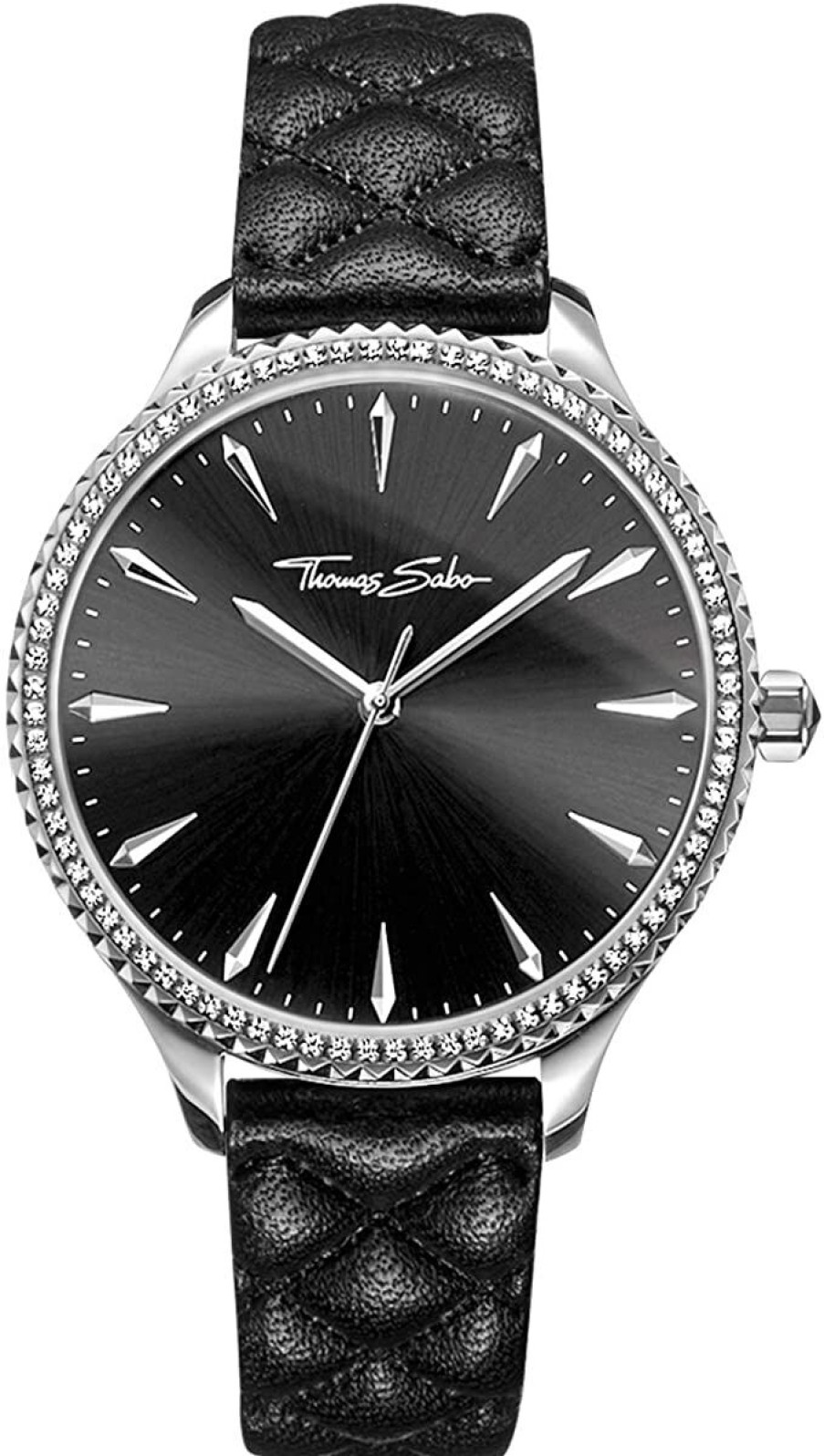 Thomas Sabo Thomas Sabo Damenuhr Rebel At Heart Schwarzes Lederband Wa0322-221-203-38Mm | Analoguhren