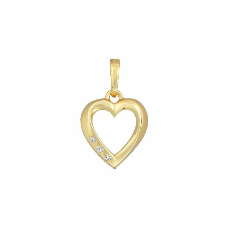 Dein-Juwelier Kollektion Damen Herz Anhanger Mit Zirkonia Gold 802.1012 | Charms & Anhanger