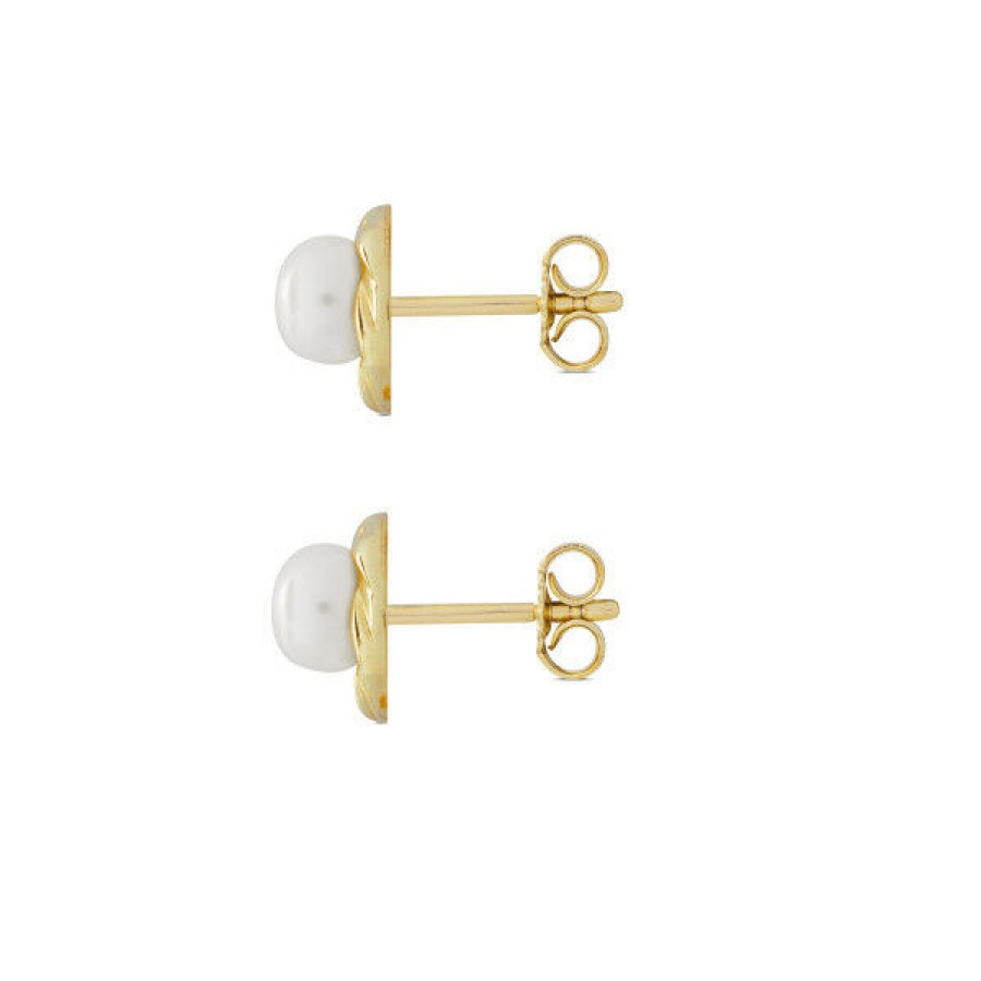 Dein-Juwelier Kollektion Damen Perlen Ohrstecker Umfasst Mit Goldring O9Mm Gold 802.1035 | Ohrringe