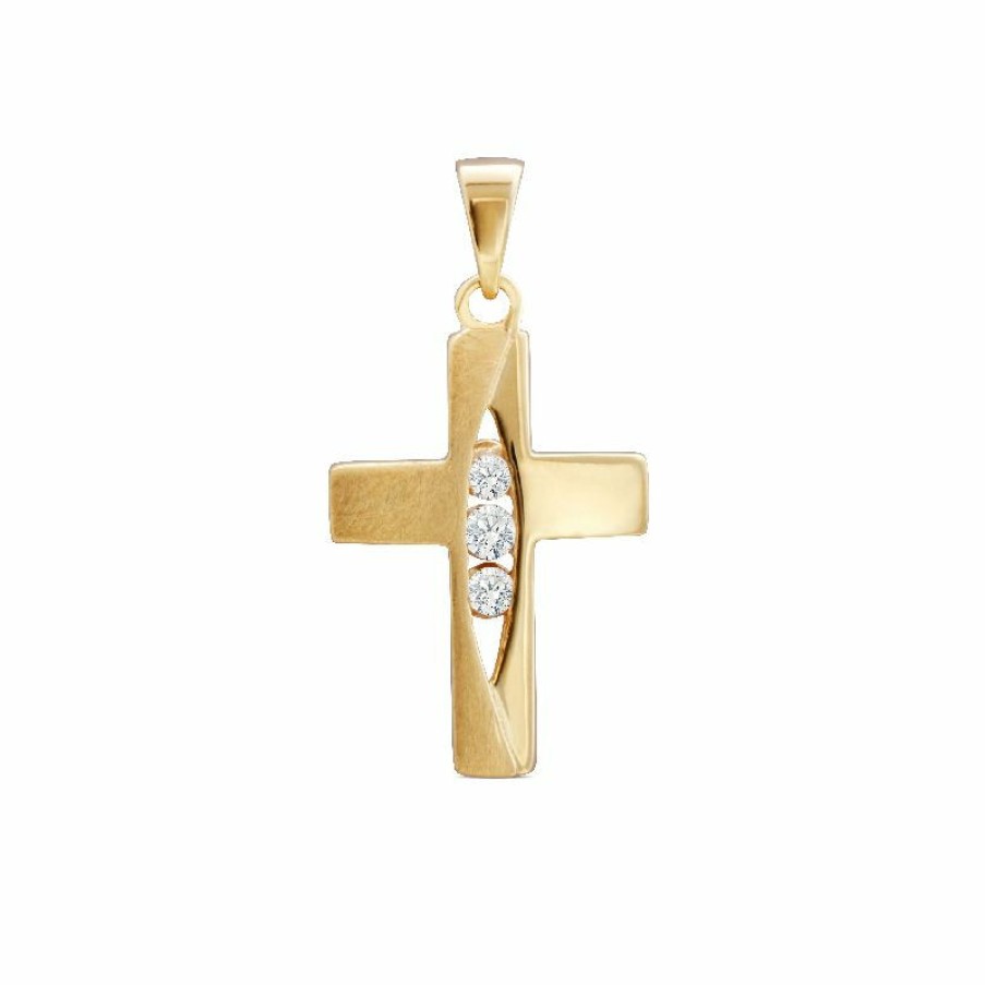 Dein-Juwelier Kollektion Damen Kreuz Anhanger Gold 802.1053 | Charms & Anhanger