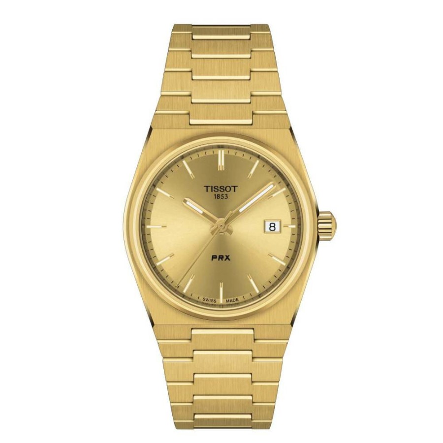 Tissot Tissot Damenuhr Prx 35 Mm Goldfarben T137.210.33.021.00 | Analoguhren