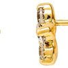 Xenox Xenox Damen 9K 375Er Gelbgold Blumen-Ohrstecker Xg9K4066G | Ohrringe