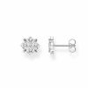 Thomas Sabo Thomas Sabo Damen Ohrstecker Zirkonia Blume -Silber Sch150323 | Ohrringe