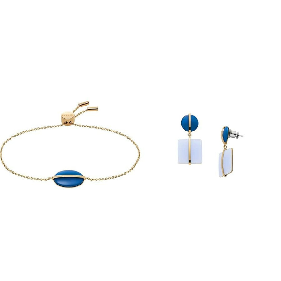 Skagen Skagen Damen Armband Hygge Edelstahl Gold Blau Skj1576710 | Armbander