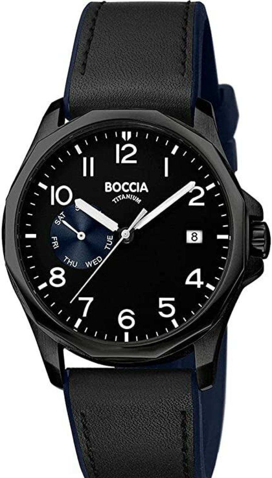 Boccia Boccia Herren Analog Quarz Uhr Mit Kautschuk Armband 3644-03 | Analoguhren