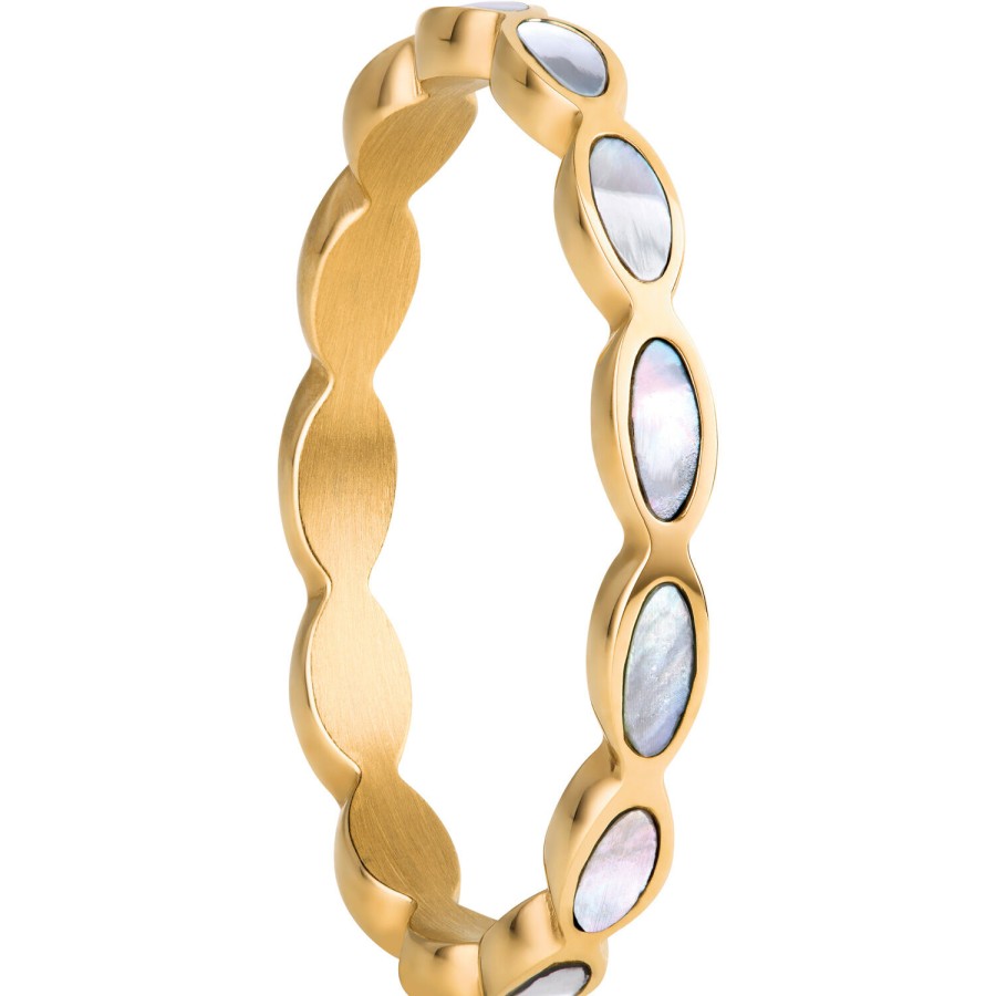 Bering Bering Damen Innenring Mit Perlmutt Steinen Grose 63 Gold 580-25-81 | Ringe