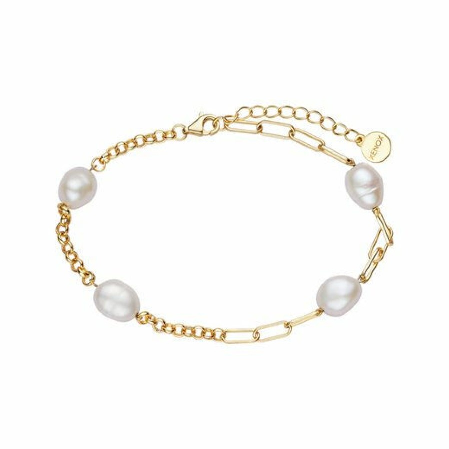 Xenox Xenox Damen Armband Mit Suswasserperlen Gold Xs91217G | Armbander