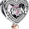 Pandora Pandora Moments Damen Charm Anhanger Zirkonia Herz Bicolor 782653C01 | Charms & Anhanger