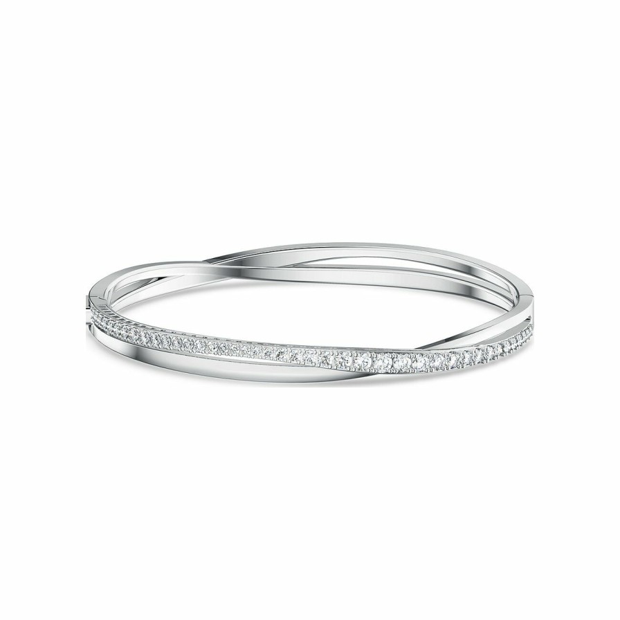 Swarovski Swarovski Damen Armreif Twist Grose L Silber 5572726 | Armbander