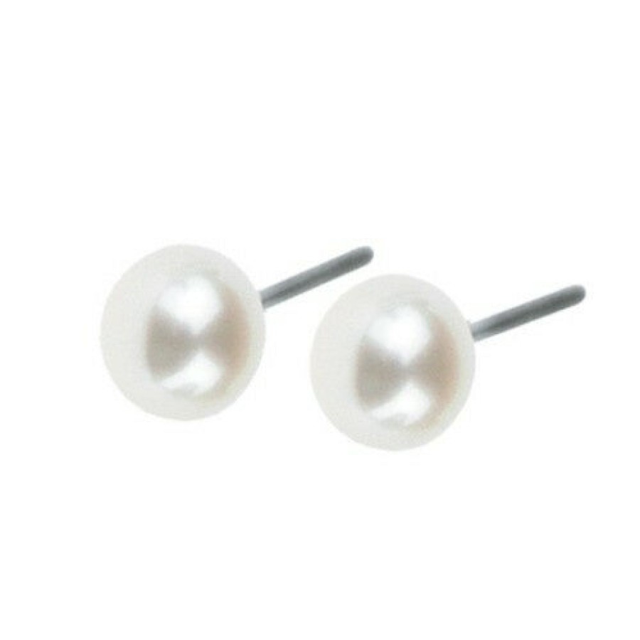 Ernstes Design Ernstes Design Damen Ohrstecker Mit Suswasser-Button-Perle E259 | Ohrringe