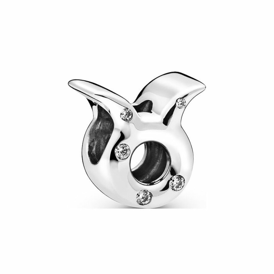 Pandora Pandora Moments Charm Funkelnde Stier Sternzeichen Silber 798418C01 | Charms & Anhanger