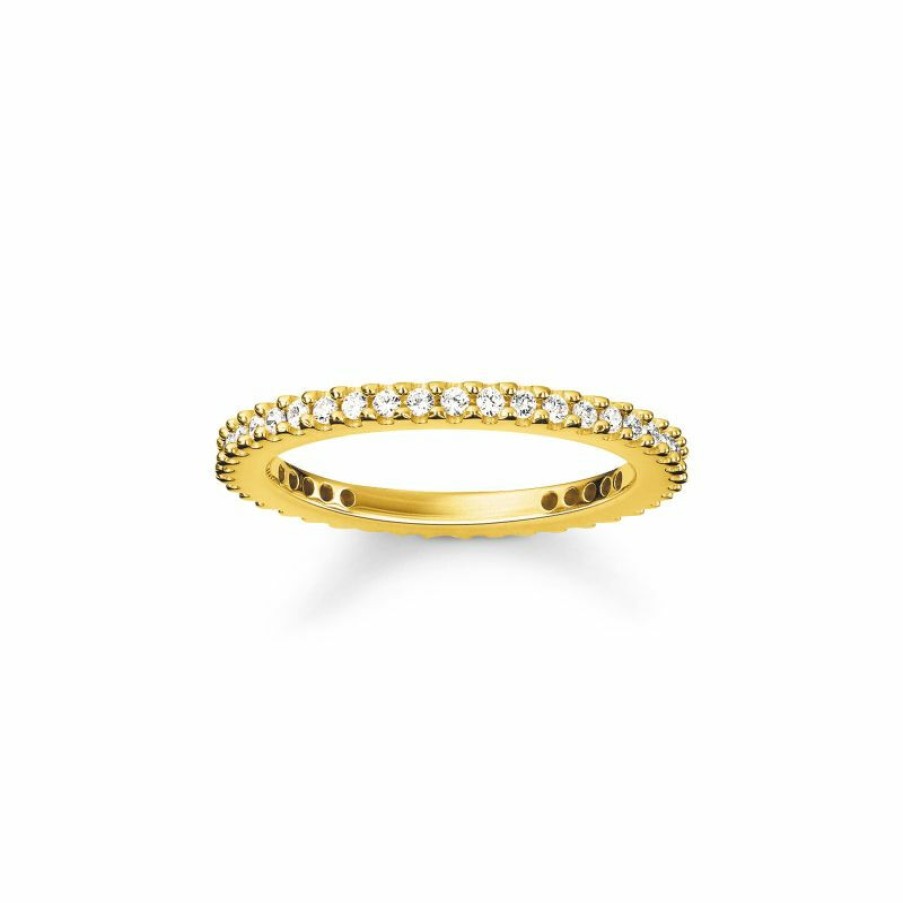 Thomas Sabo Thomas Sabo Ring Mit Steinchen Grose 52 Gold Tr1980-414-14-52 | Ringe