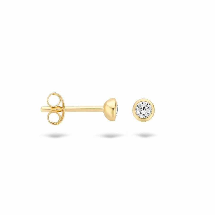 Blush Blush Damen Ohrstecker Mit Zirkonia Gold 7214Yzi | Ohrringe