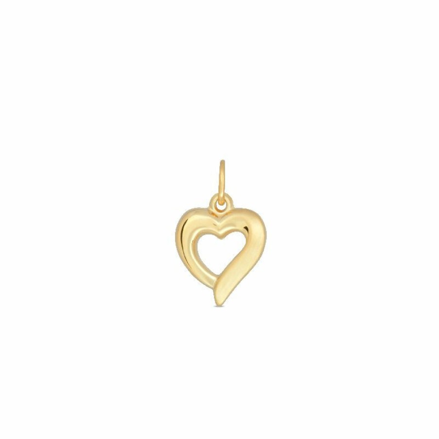 Dein-Juwelier Kollektion Damen Herz Anhanger Geschwungen O12Mm Gold 803.1007 | Charms & Anhanger