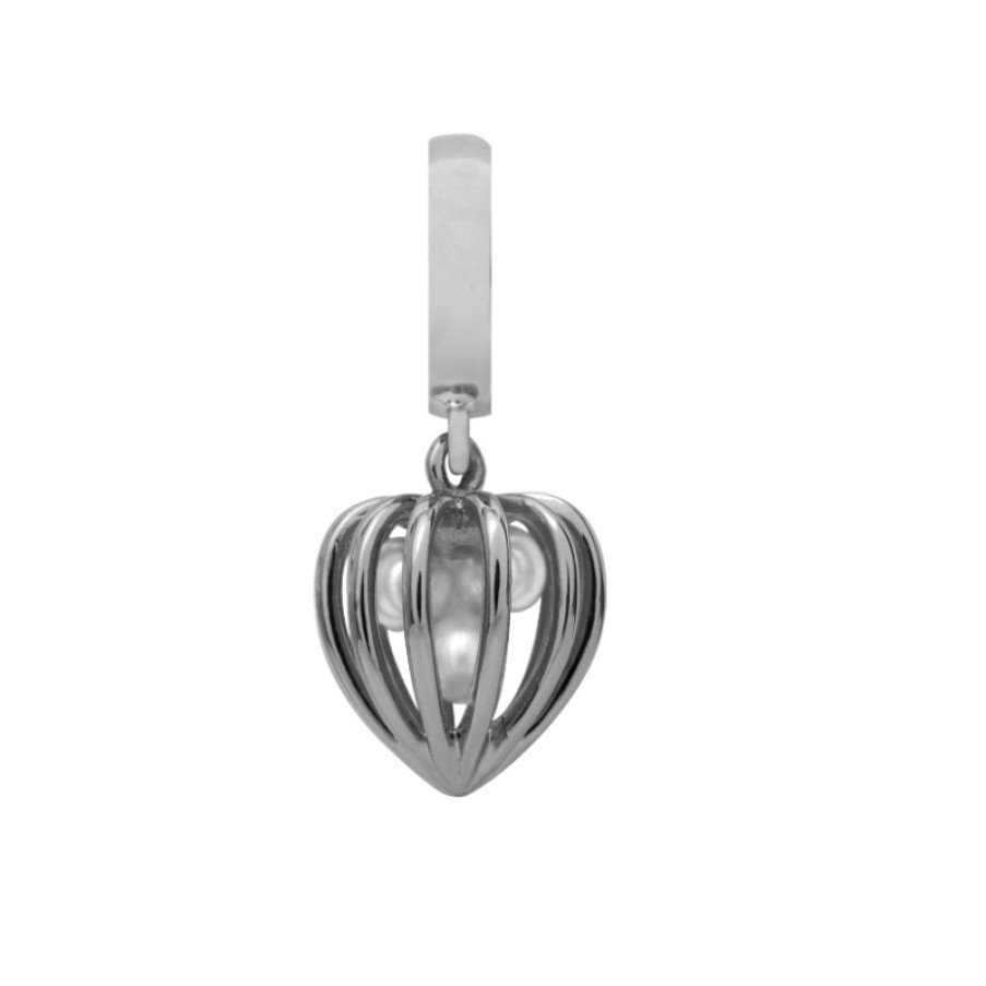 Endless Jewelry Endless Jewelry Damen Anhanger Heart Perl In Cage Silber 43215 | Charms & Anhanger