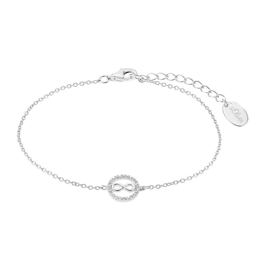 s.Oliver S.Oliver Damen-Armband Unendlichkeit Zirkonia Silber 2032571 | Armbander