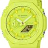 Casio G-Shock Herren Analoguhr Ton-In-Ton Mit Resinband Grun Ga-2100-9A9Er | Analoguhren