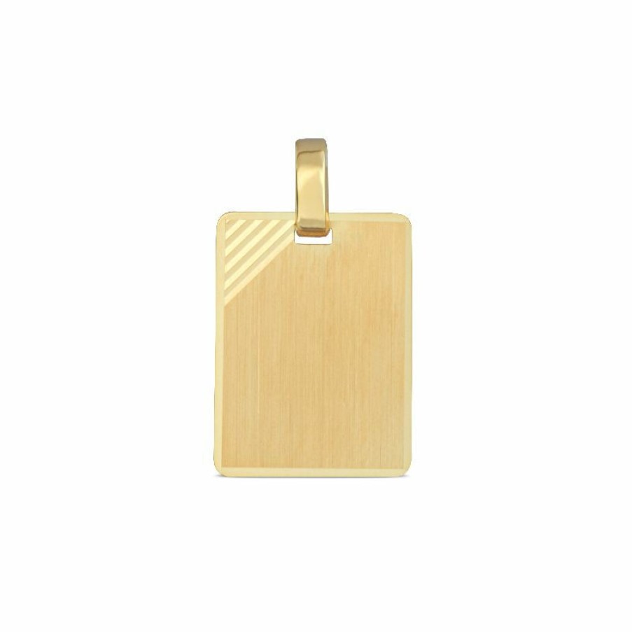 Dein-Juwelier Kollektion Uni Anhanger Gravurplatte Gold 803.1104 | Charms & Anhanger