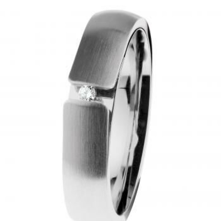 Ernstes Design Ernstes Design Damen Diamant 0,065Ct Ring Evia Grose 59 Silber R514-59 | Ringe