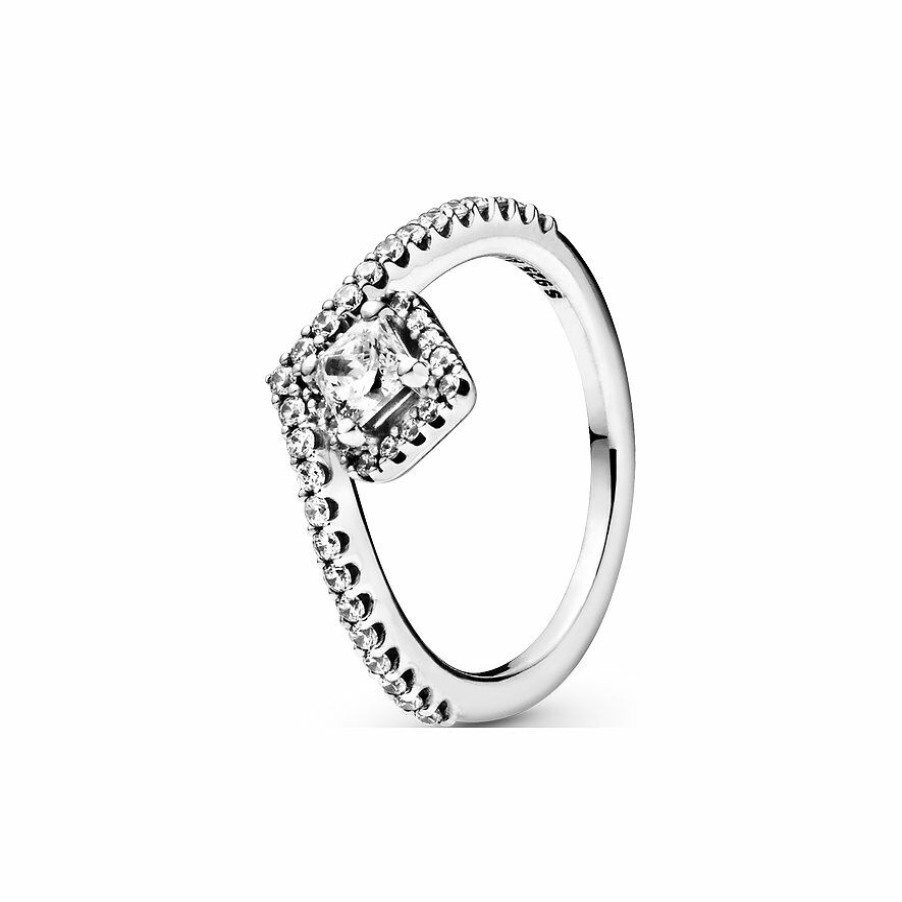 Pandora Pandora Timeless Damen Wishbone Square Ring Silber Grose 52 198420C01-52 | Ringe