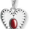 Thomas Sabo Damen-Charm-Anhanger "Herz Roter Stein" 1683-111-10 | Charms & Anhanger