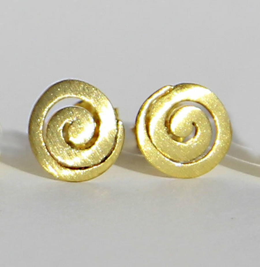 Campur Campur Spiral-Ohrstecker 18Ct Vergoldet | Klein E1025D | Ohrringe