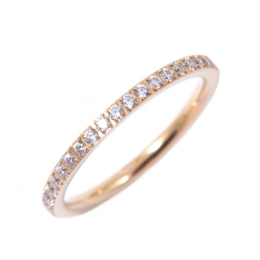 Ernstes Design Ernstes Design Damen Ring Rundum Mit Zirkonia Steinen Grose 52 Gold R454.Wh.52 | Ringe