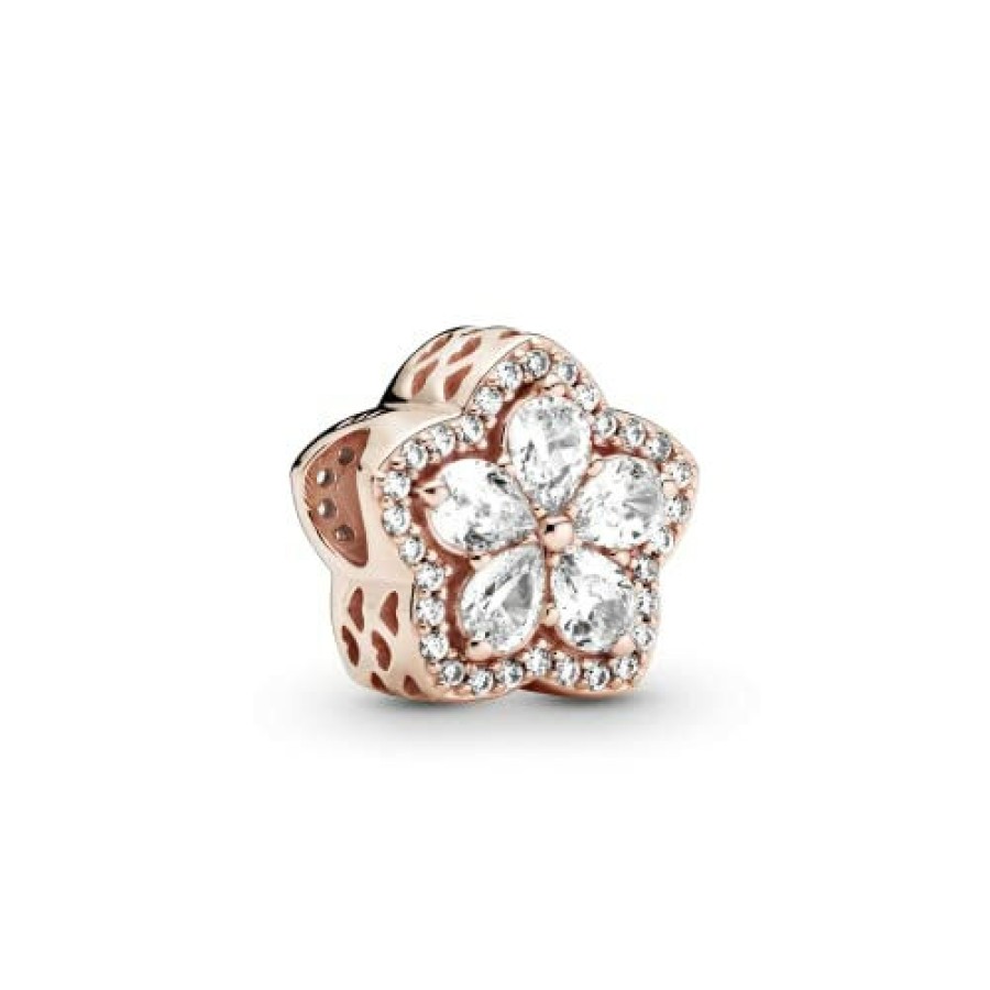 Pandora Pandora Charm "Funkelnde Schneeflocke" Rosevergoldet, Zirkonia 789224C01 | Charms & Anhanger