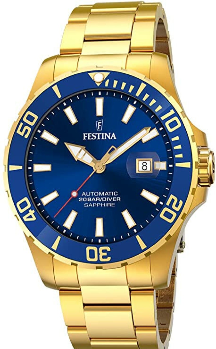 Festina Herrenuhr Automatik Safirglas 200 Meter Wasserdicht F20533/1 | Automatikuhren