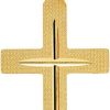 Xenox Xenox Damen 9K Gelbgold Kreuz-Anhanger In Goldfarben - Xg9K0082G | Charms & Anhanger