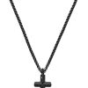 Xenox Xenox Herren Kette Mit Kreuz Anhanger Schwarz X4115 | Halsketten