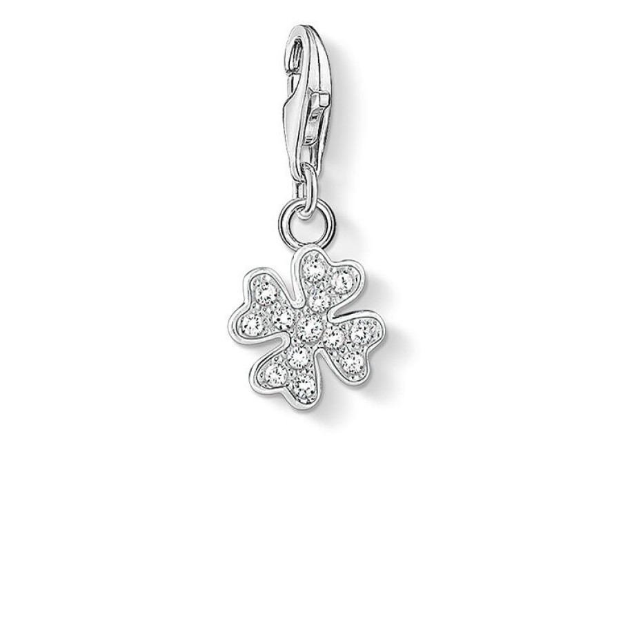 Thomas Sabo Thomas Sabo Damen Charm-Anhanger Kleeblatt Silber 1797-051-14 | Charms & Anhanger