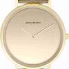 Watchpeople Watchpeople Damen Analoguhr Make Up Lederarmband Gold Wp008-01 | Analoguhren