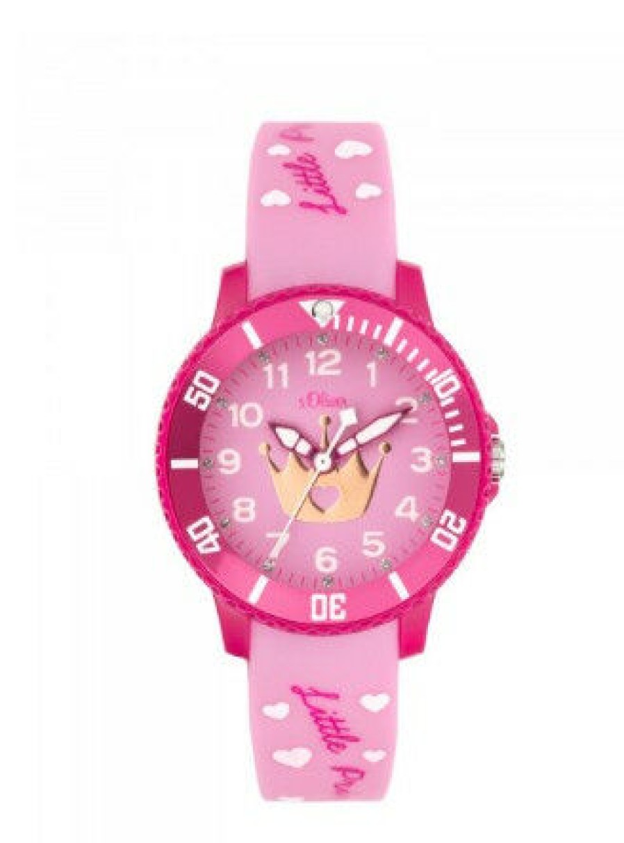 s.Oliver S.Oliver Kinder Analoguhr Mit Kunststoffarmband Rosa So-3999-Pq | Analoguhren