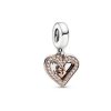 Pandora Pandora Moments Damen Funkelndes Freihand-Herz Anhanger Bicolor 798600C01 | Charms & Anhanger