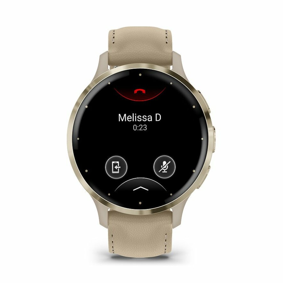 Garmin Garmin Herren Smartwatch Venu 3S Mit Lederband Beige 010-02785-55 | Smartwatches