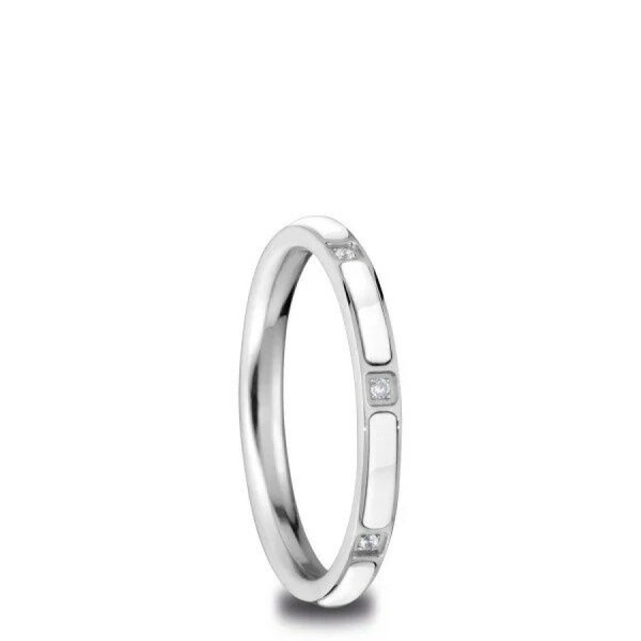 Bering Bering Damen Innenring Mit Zirkonia Steinen Und Keramik Weis 503-15-71 | Ringe